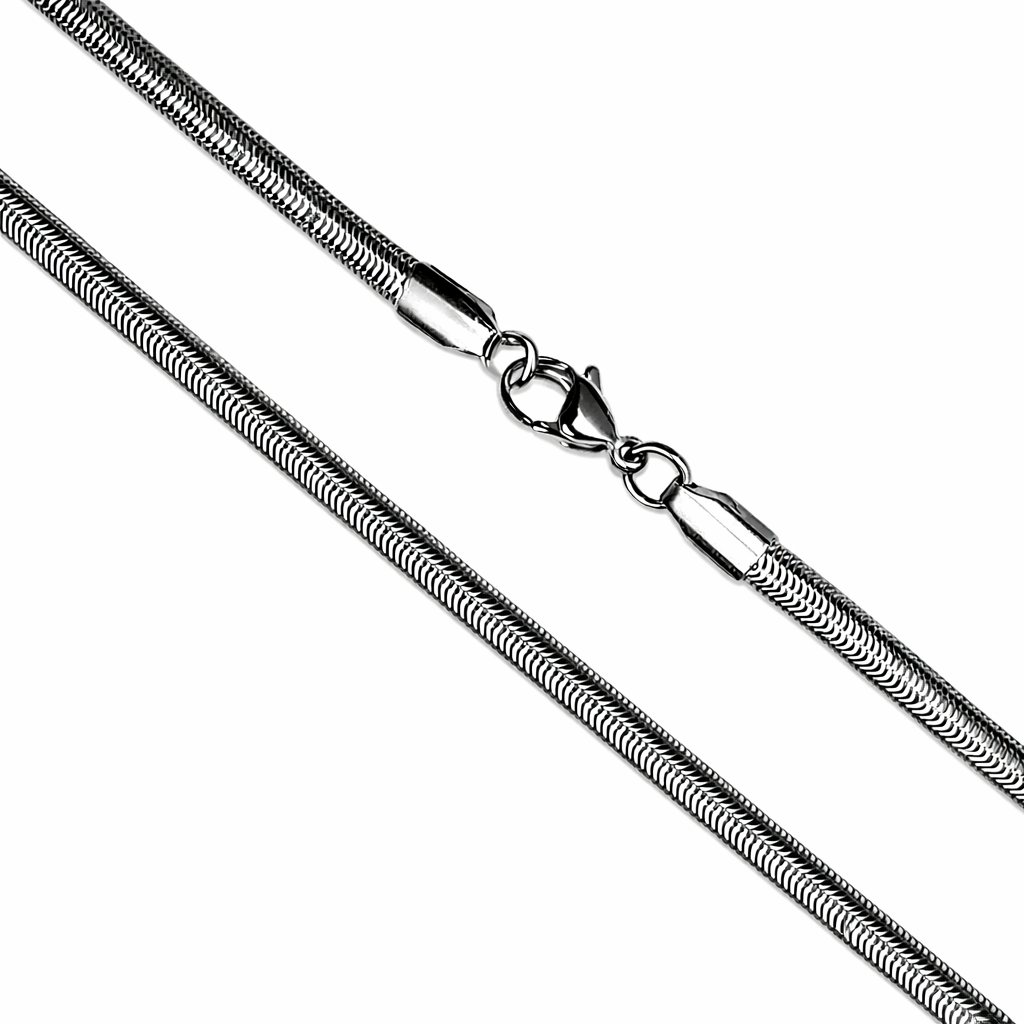 8mm Stainless Steel Oval Flat Flexible Snake Chain