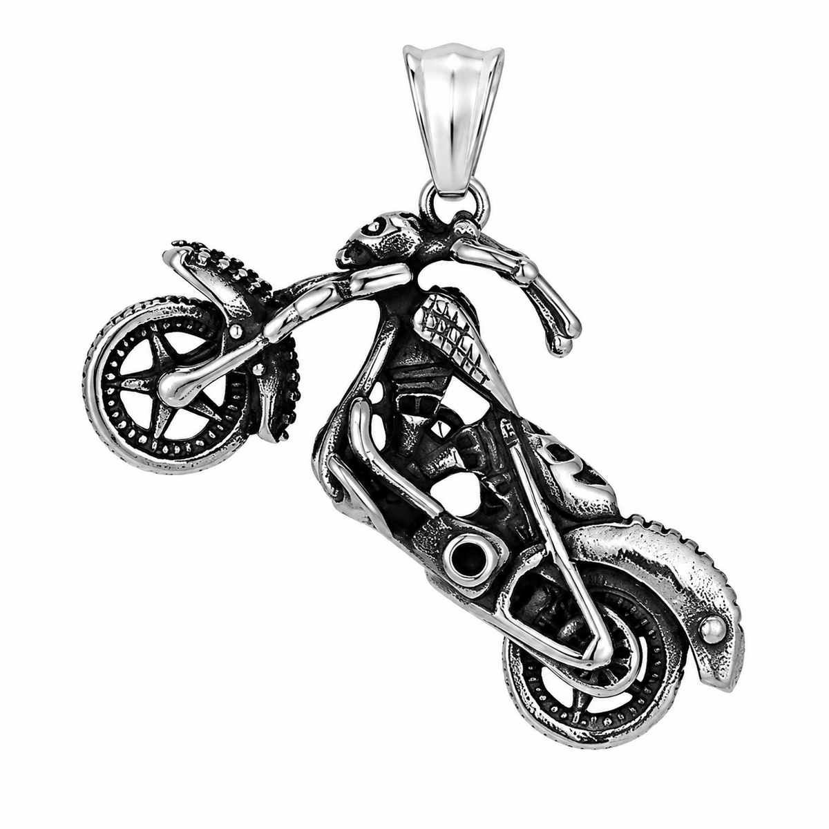 Biker Motorcycle Bike Pendant – Stainless Steel