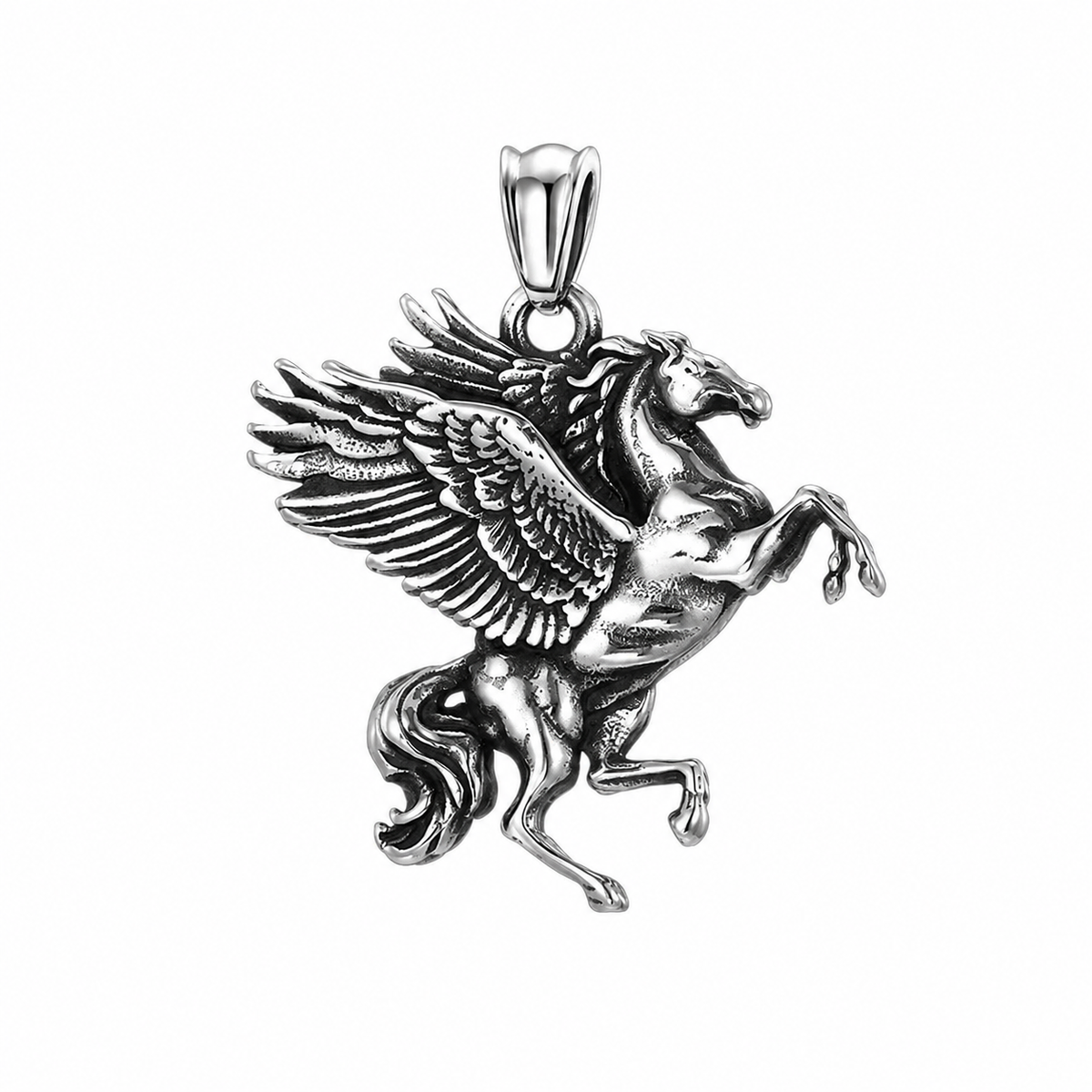 Pegasus Mythical Flying Horse Animal Pendant – Stainless Steel