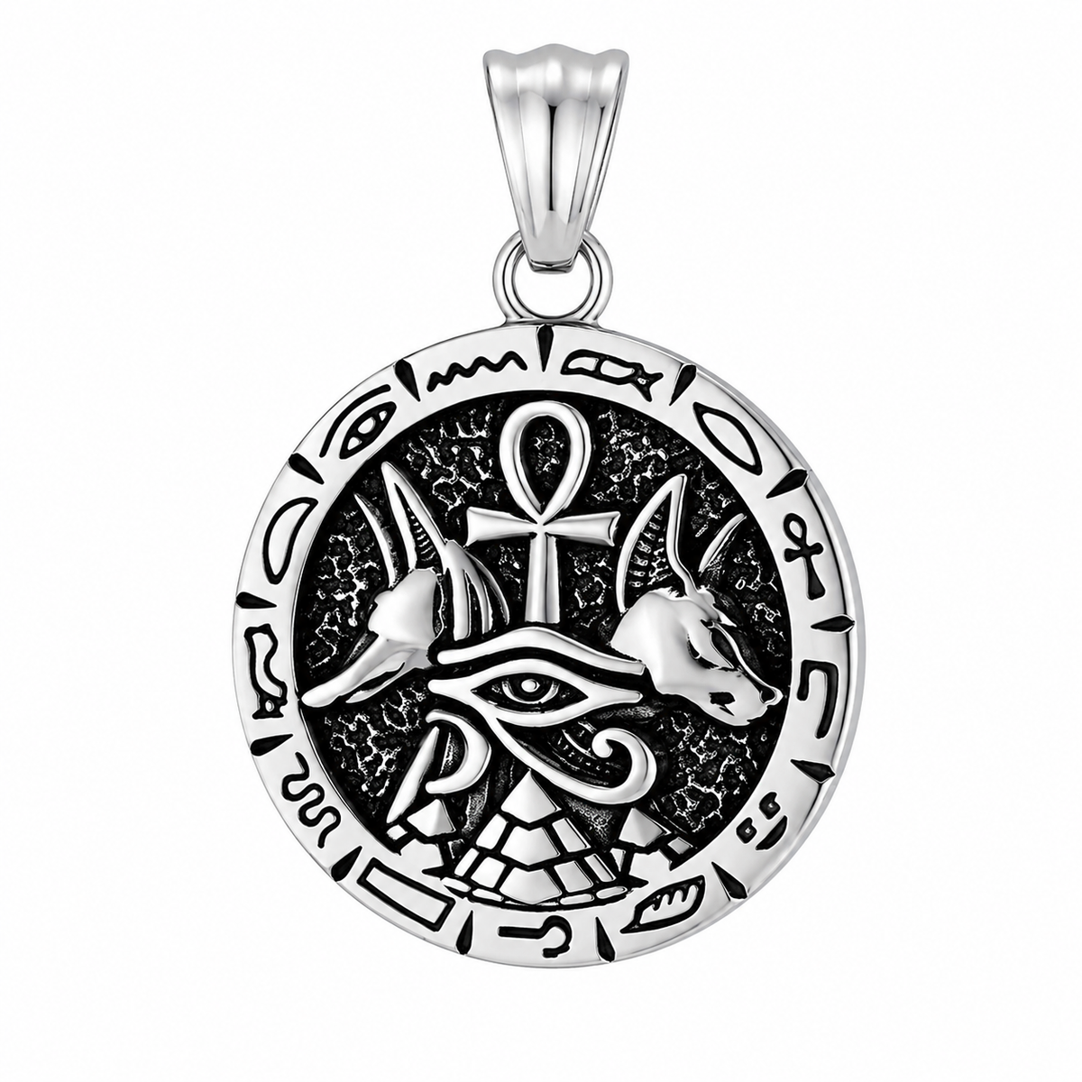 Egyptian Ra Eye of Horus Pendant – Stainless Steel