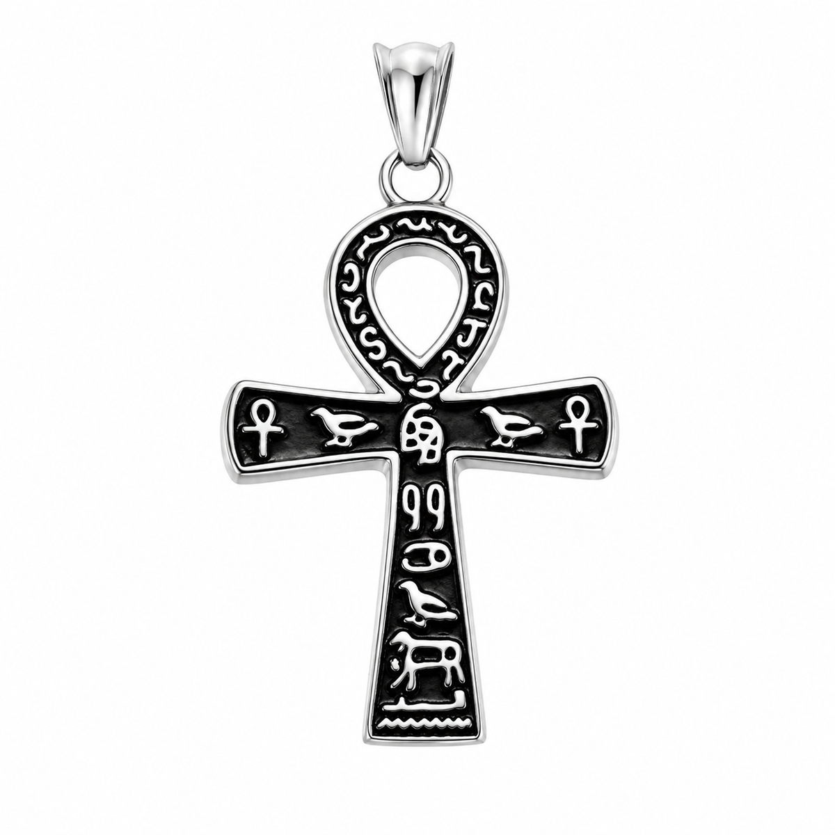 Eye of Horus Ankh Egyptian Pendant (Design 119) – Stainless Steel