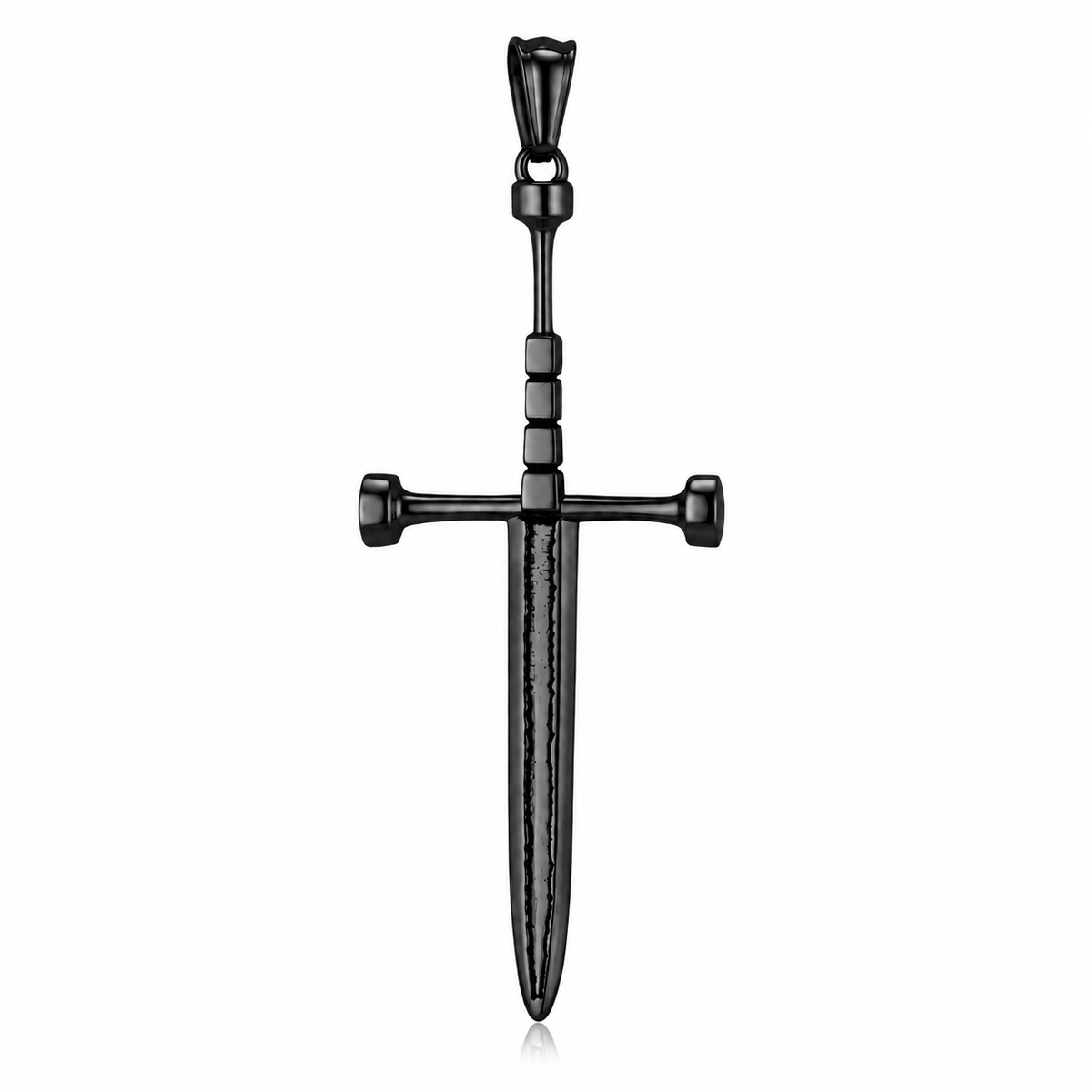 Dagger Blade Knife Sword Gladiator Pendant – Black Stainless Steel