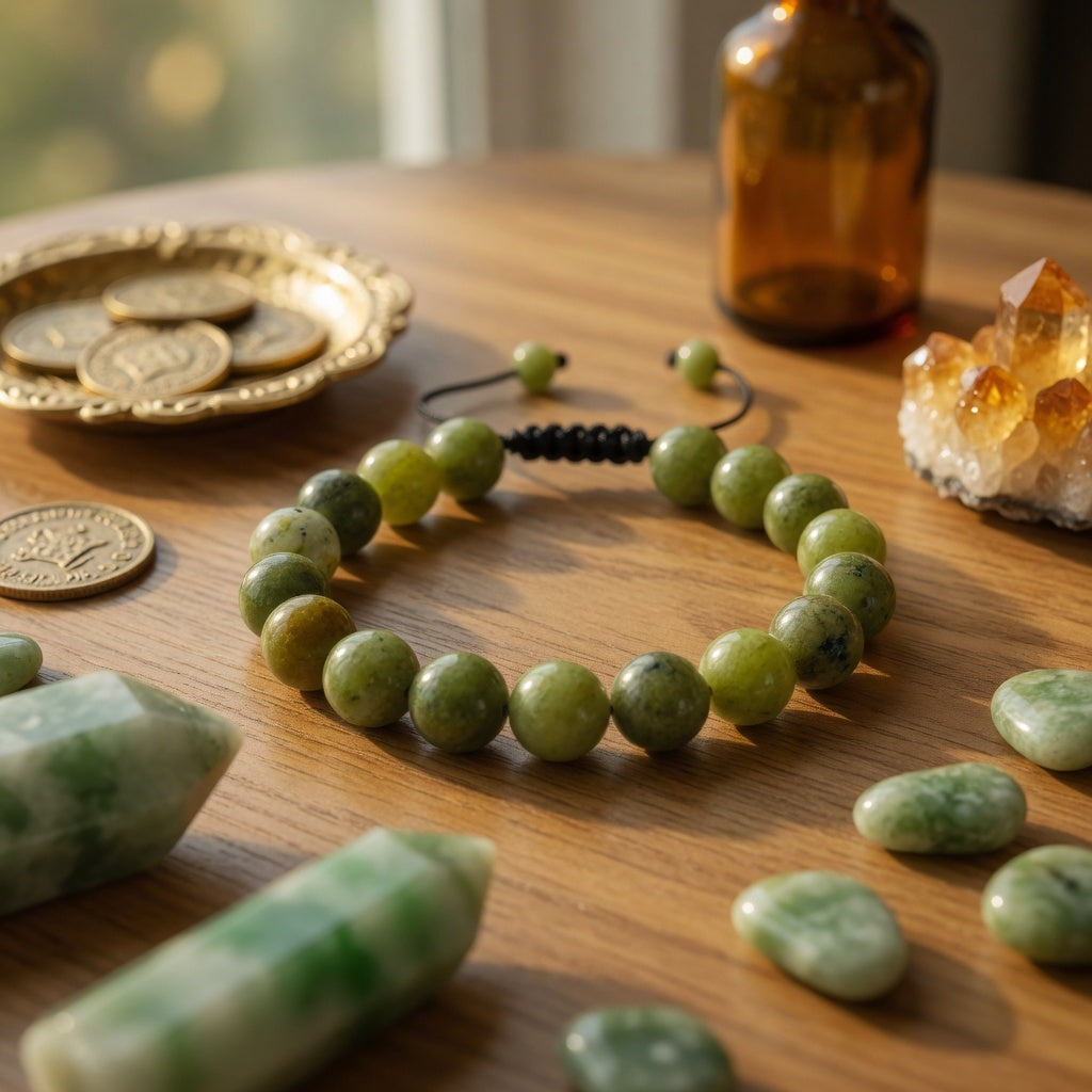 10mm Jade, Chinese Adjustable Bracelet