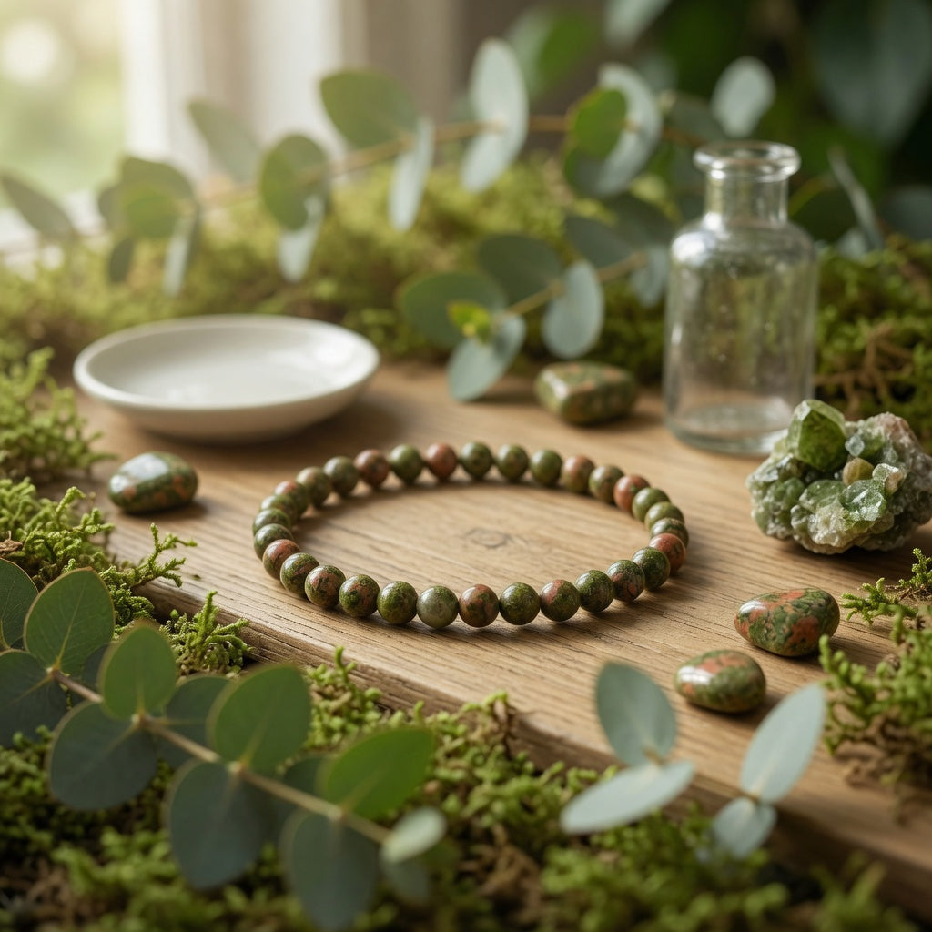 4mm Unakite Stretch Bracelet