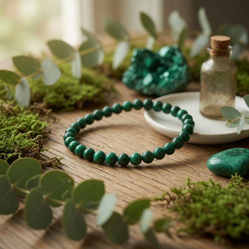4mm Malachite Stretch Bracelet
