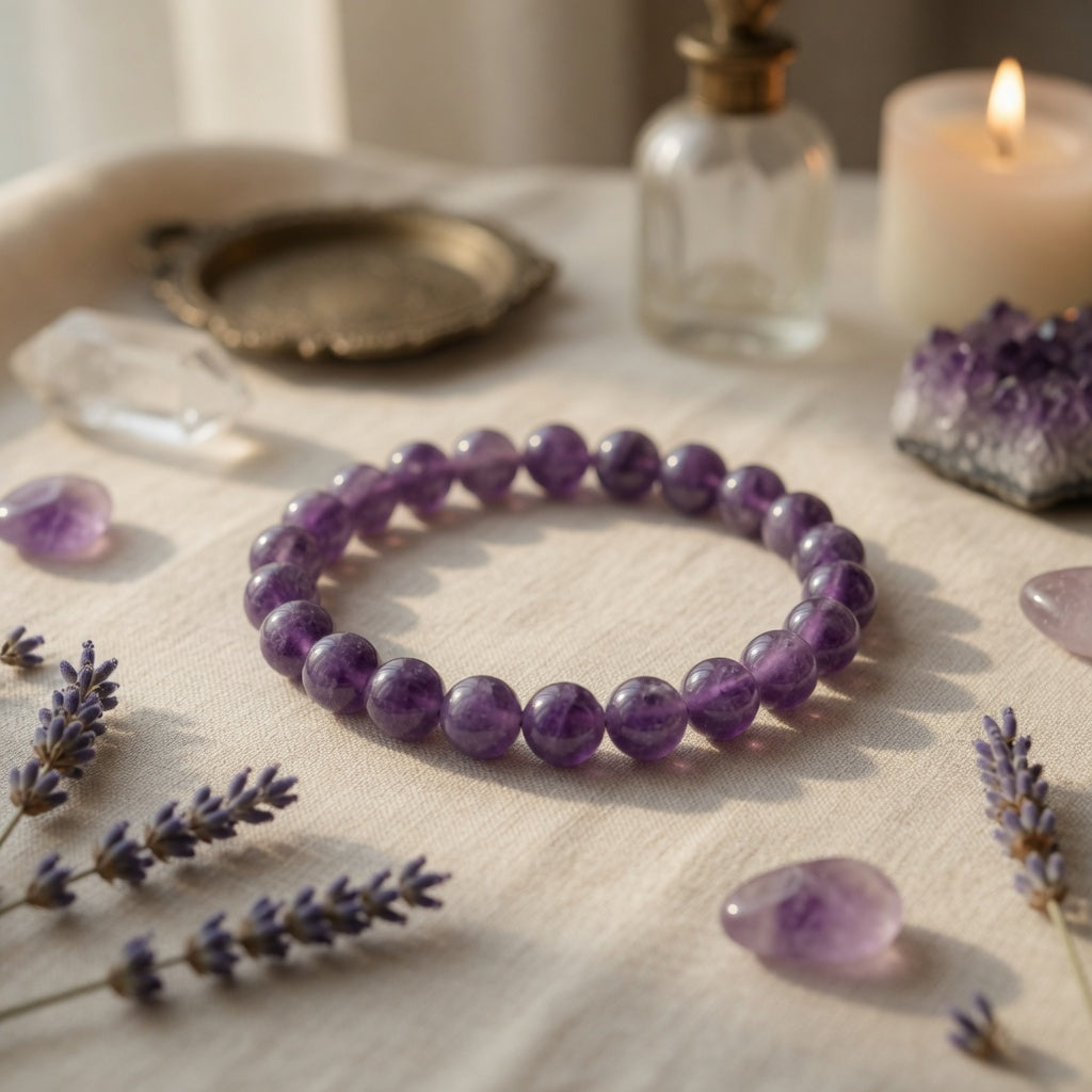 8mm Amethyst Stretch Bracelet