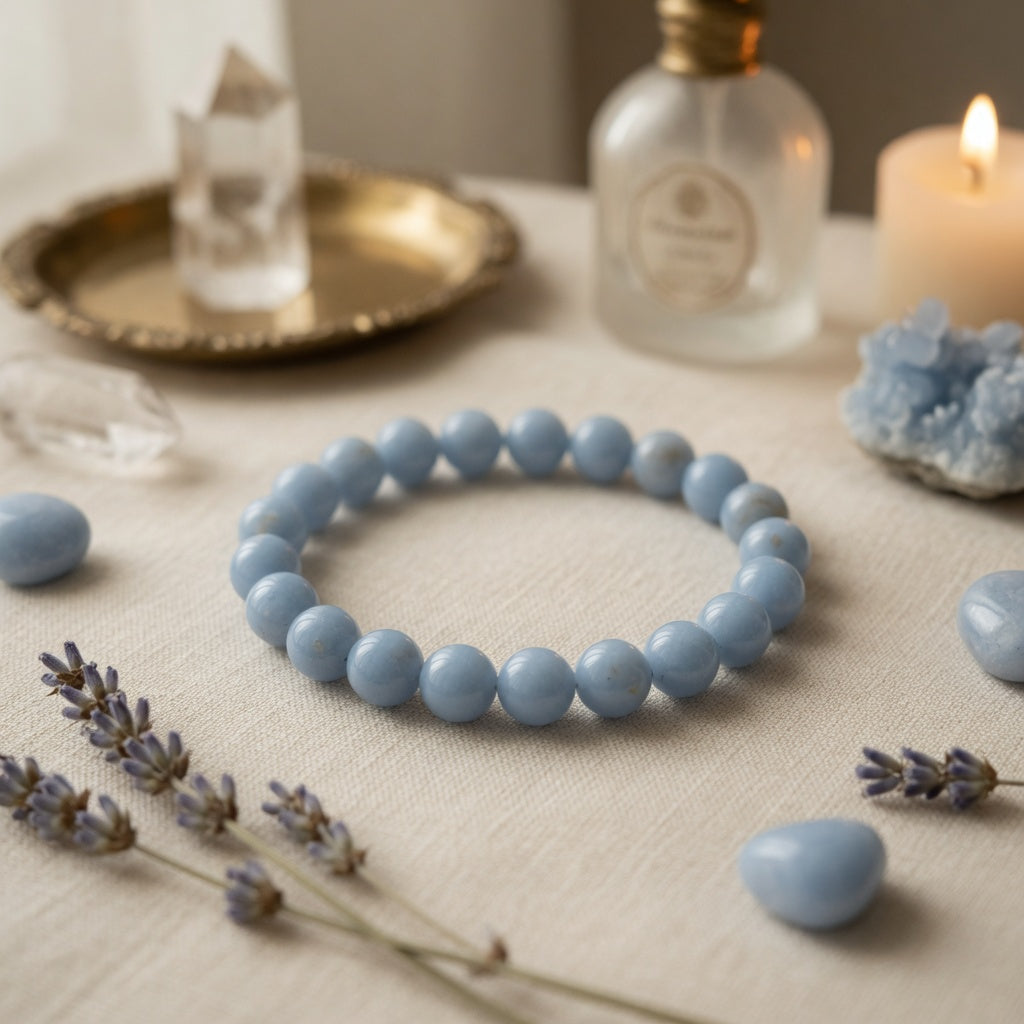8mm Angelite Stretch Bracelet