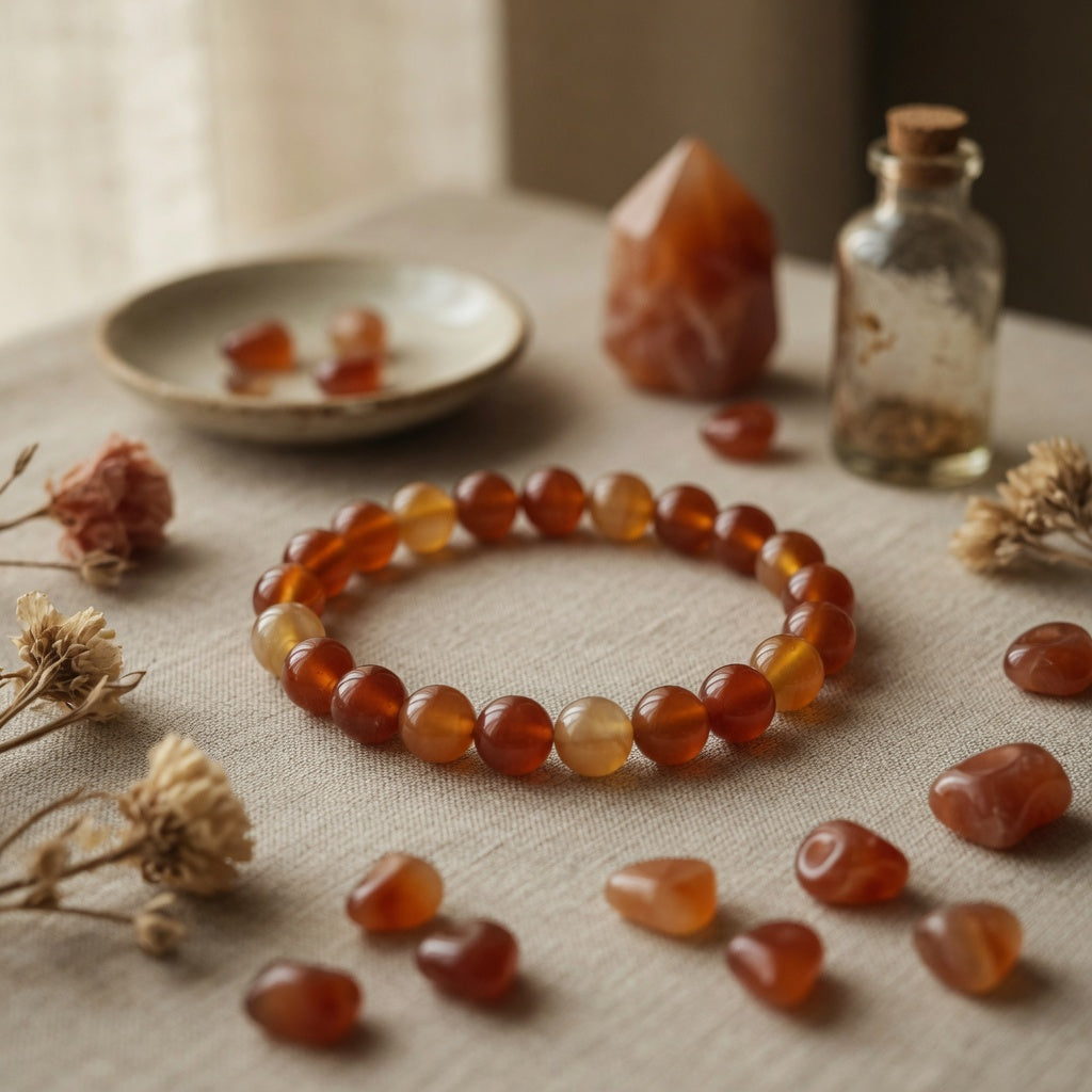 8mm Carnelian Stretch Bracelet