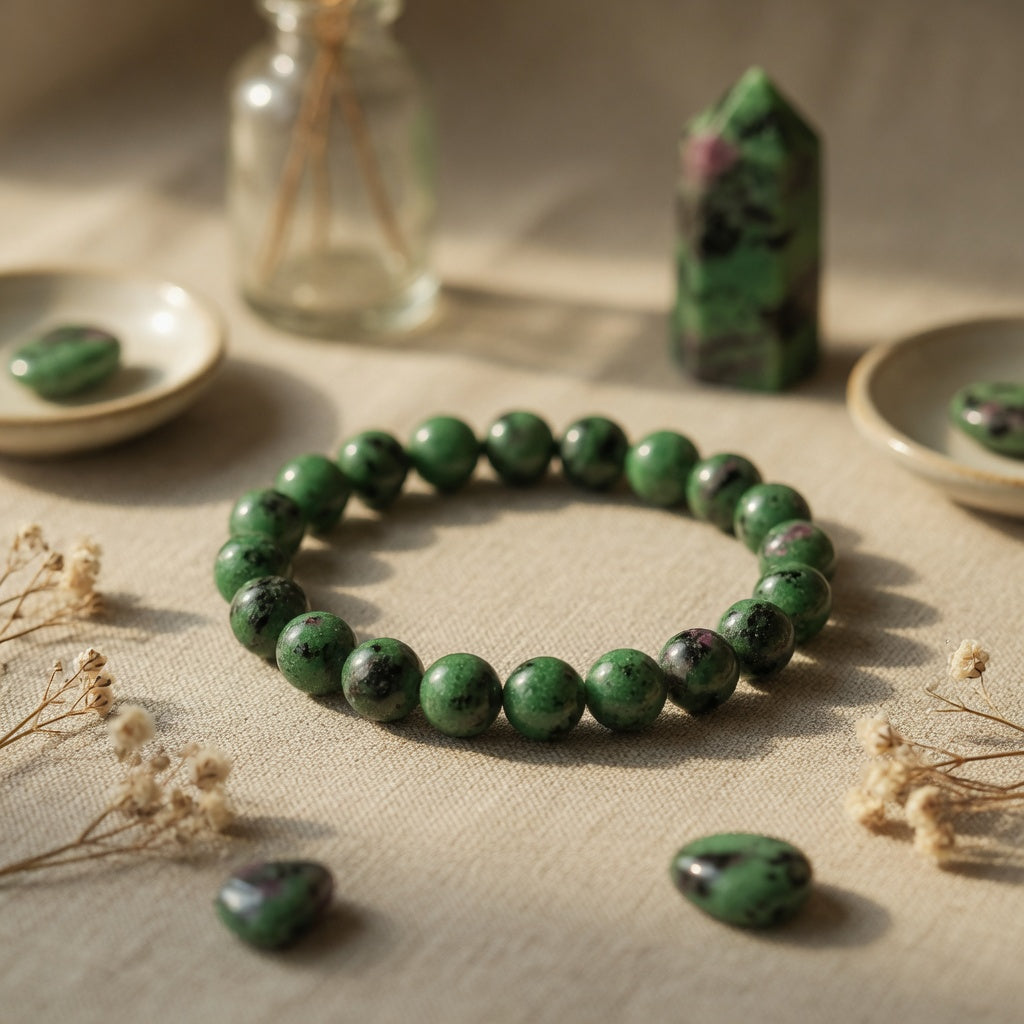 8mm Ruby Zoisite Stretch Bracelet