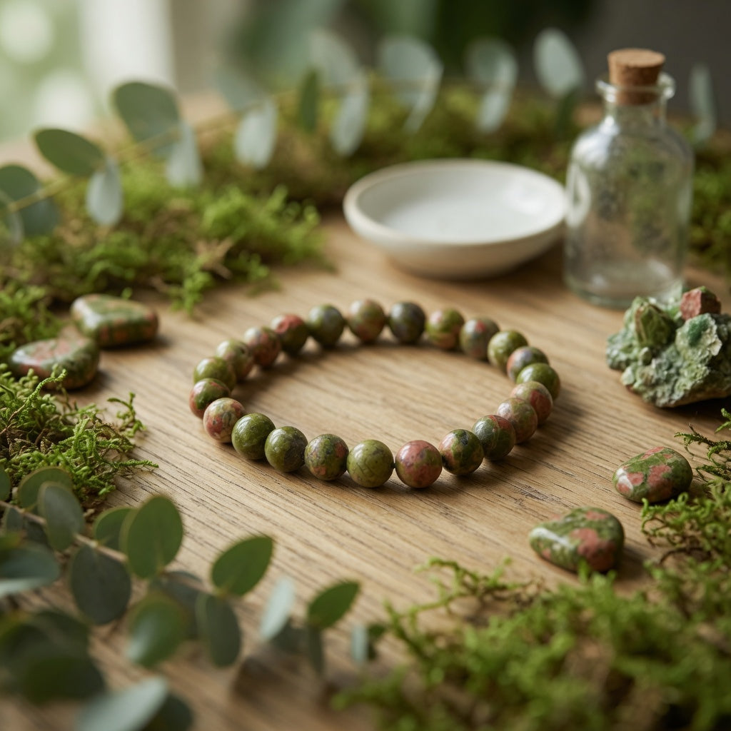 8mm Unakite Stretch Bracelet