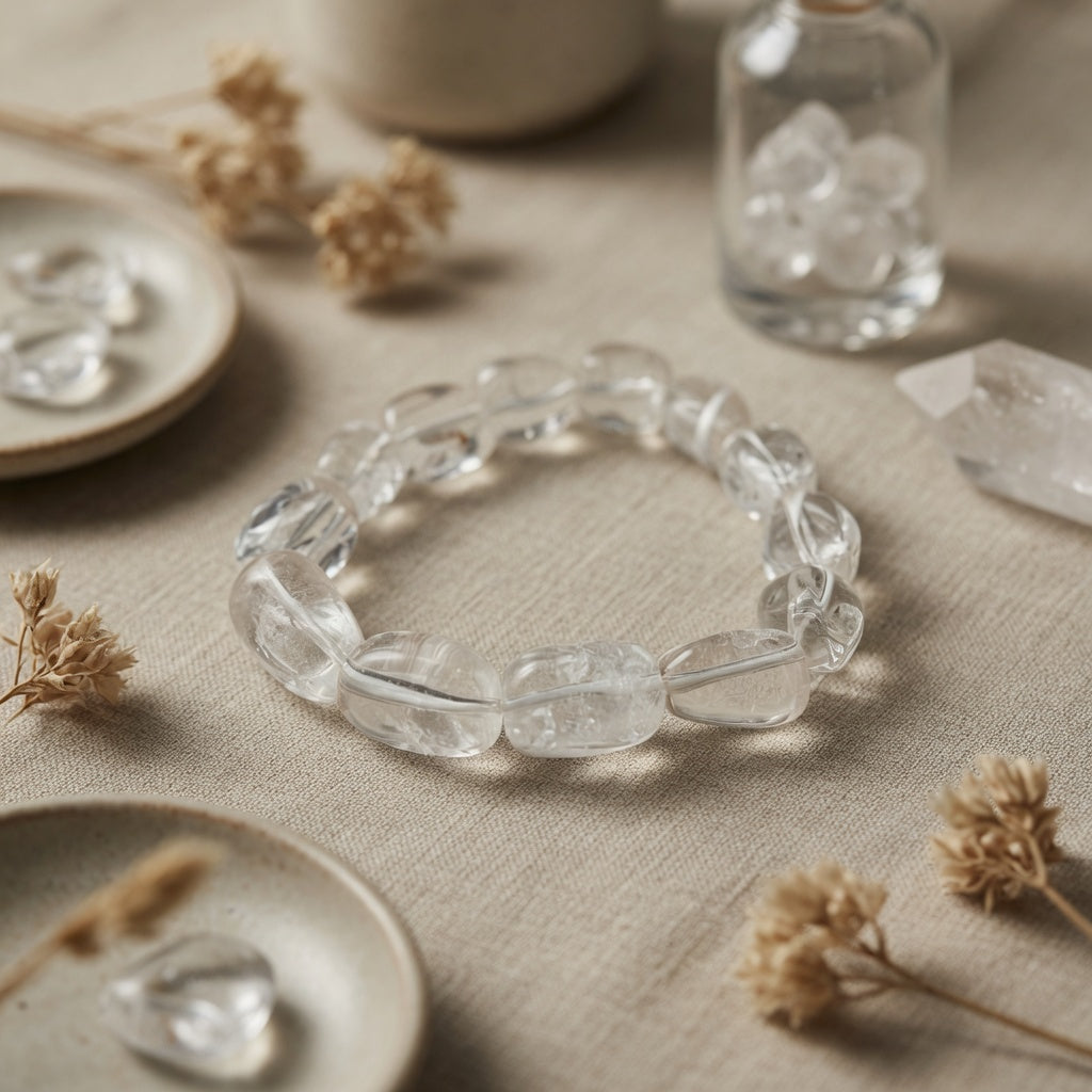 Quartz Nugget Stretch Bracelet