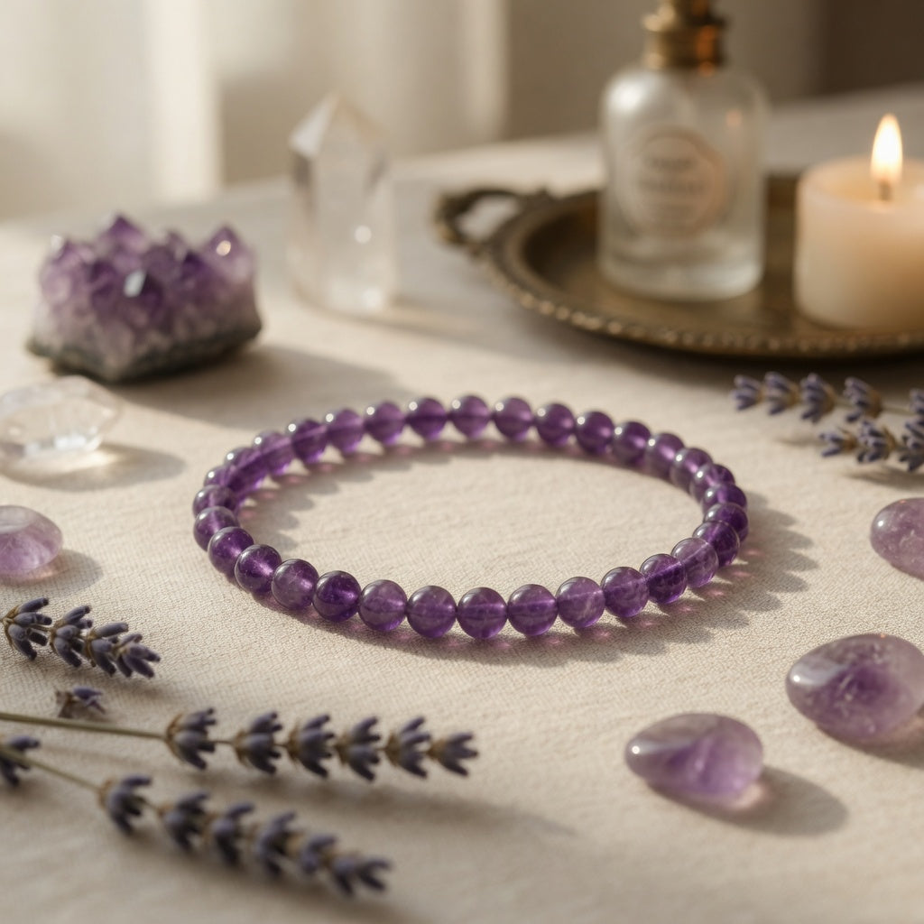 Amethyst 4mm Stretch Bracelet