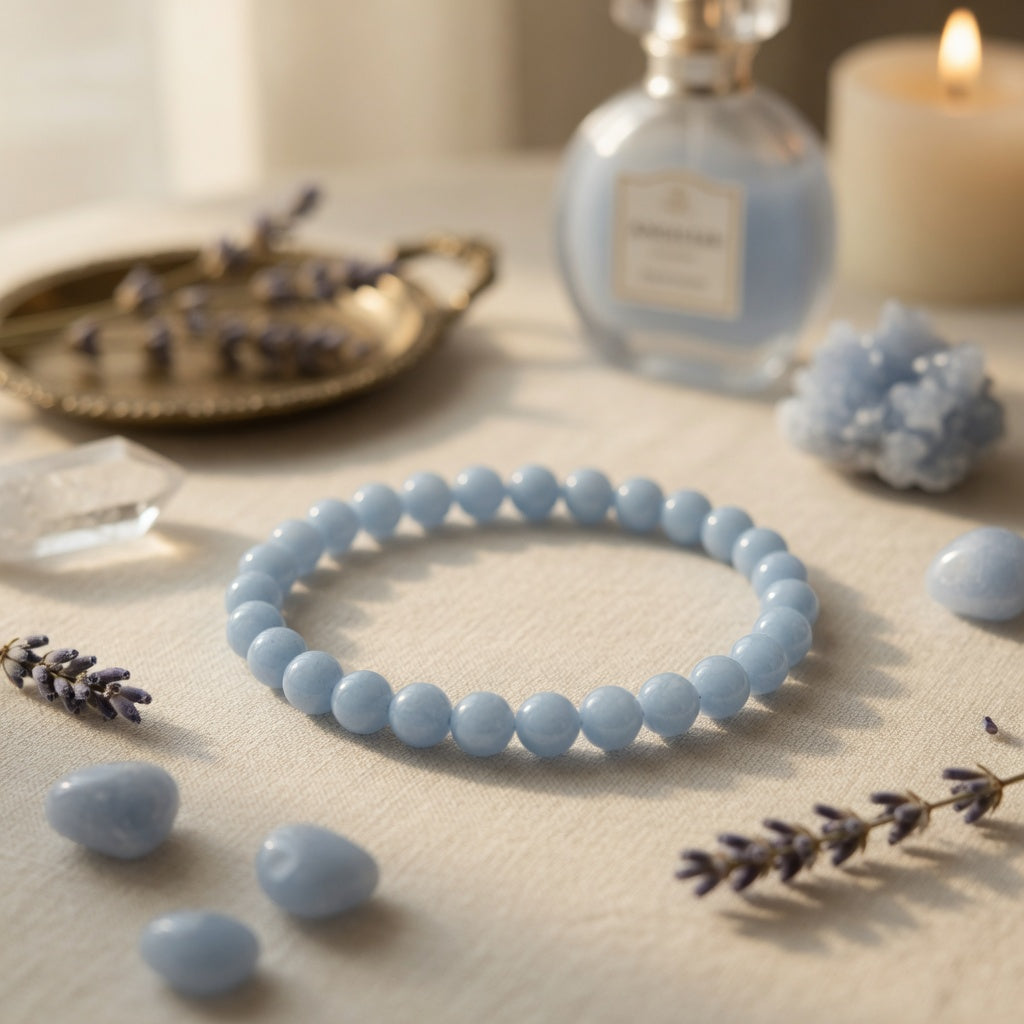 4mm Angelite Stretch Bracelet