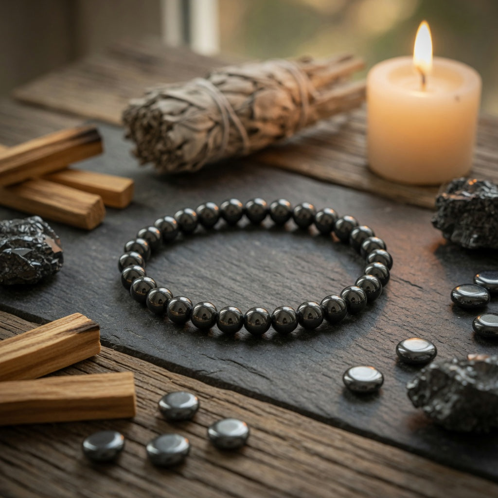 Hematite 4mm Stretch Bracelet