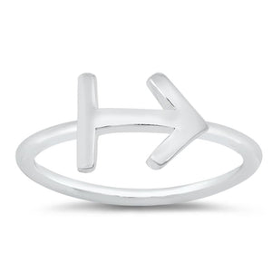 Unique Ring Zodiac Sagittarius .925 Sterling Silver Band Sizes 4-10