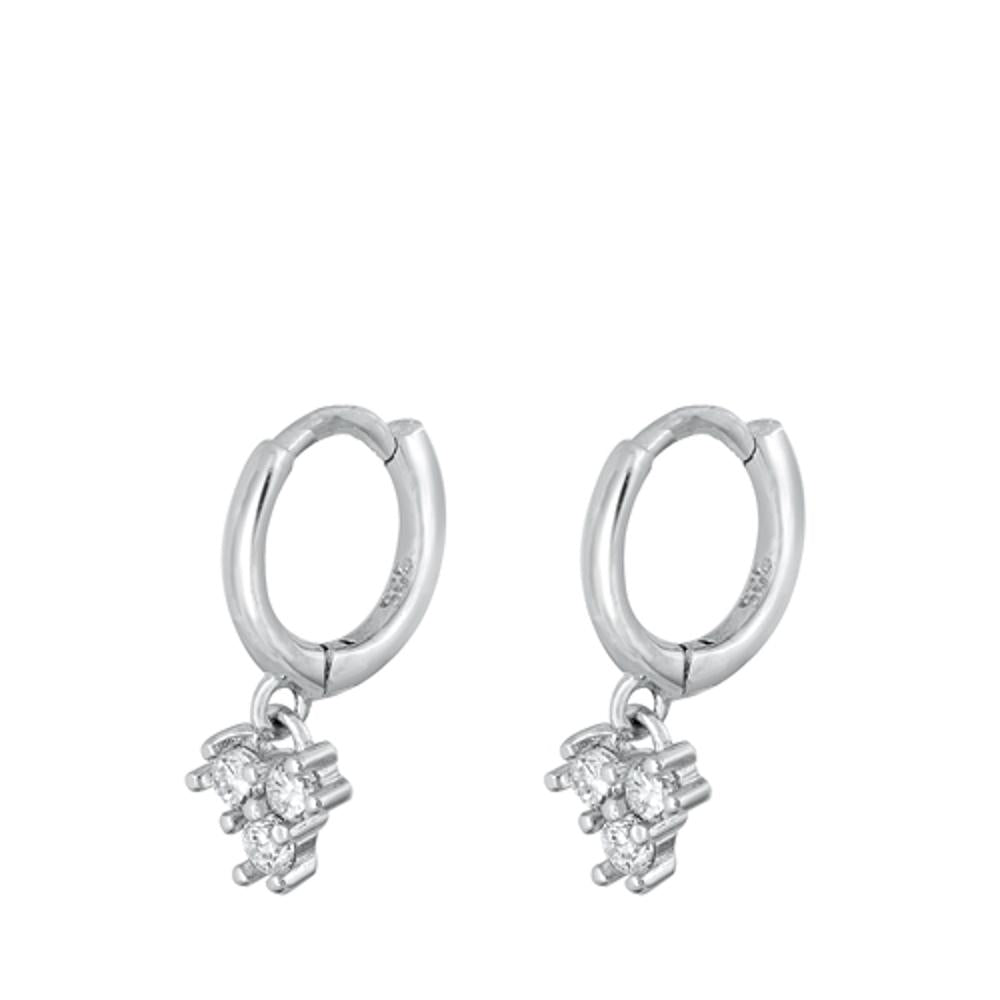 Polished Endless Clear CZ Hoop Earrings – Sterling Silver