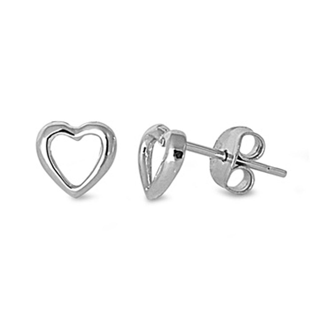 Heart Stud Earrings (EP441157) – Sterling Silver