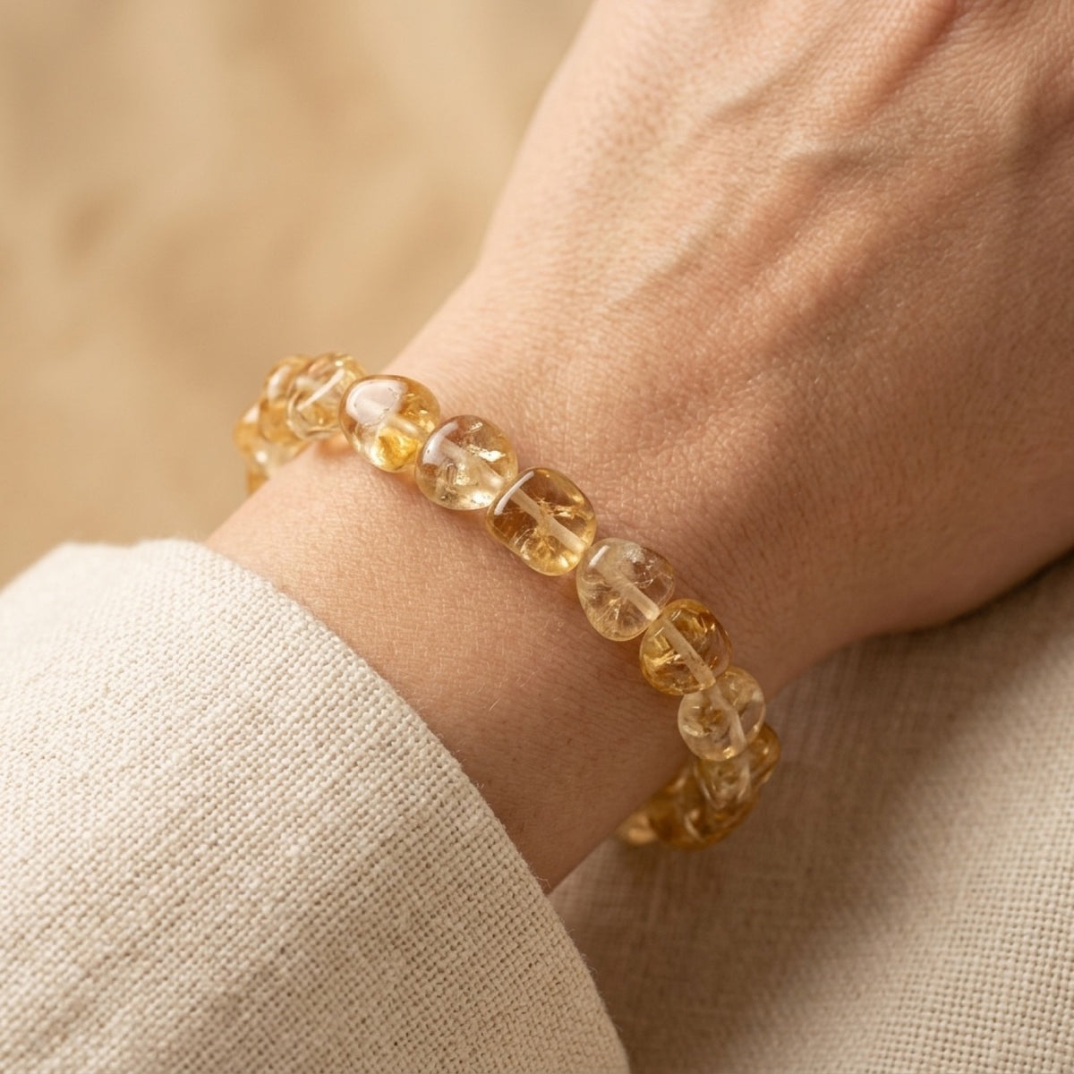 Citrine Stretch Bracelet worn