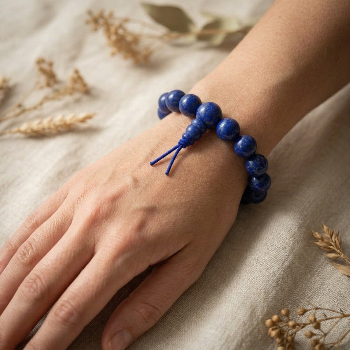 Lapis Power Stretch Bracelet worn