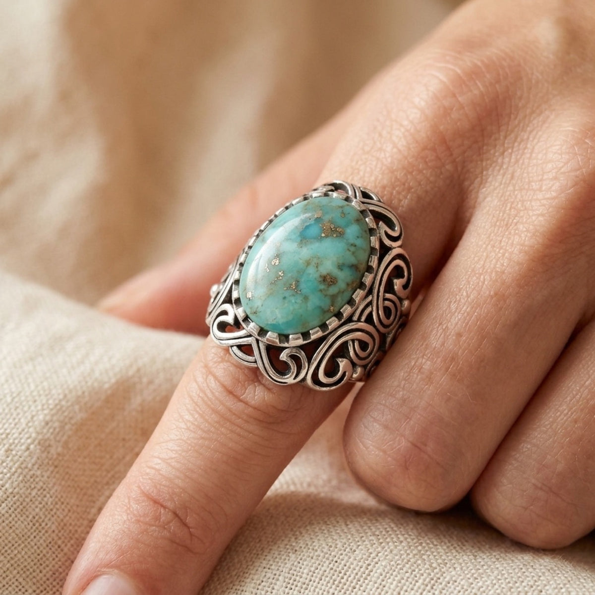 Turquoise Ring worn