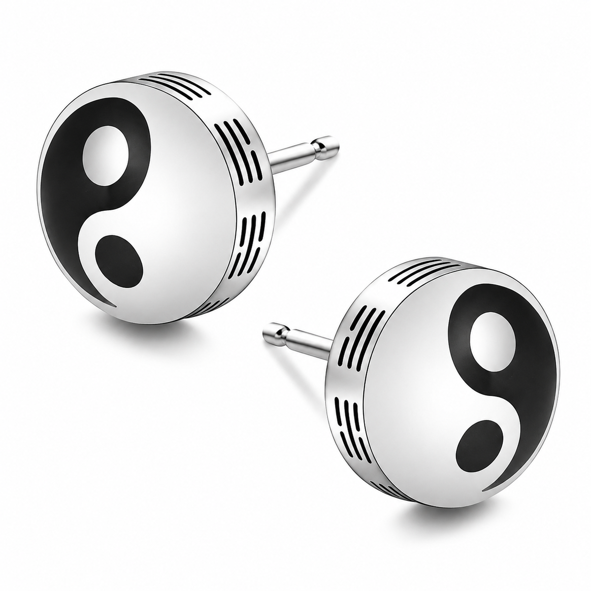 Yin Yang Peace Stud Earrings – Stainless Steel