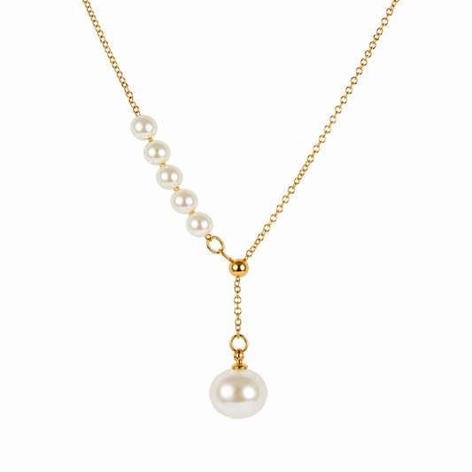 Simulated Pearl Chain, 18" – Gold-Tone Stainless Steel