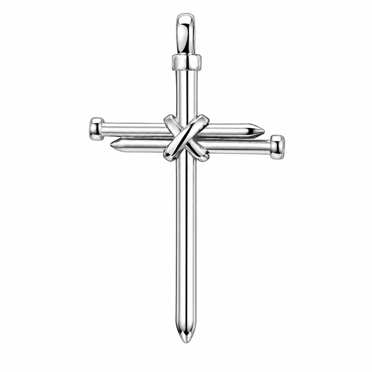 Cross Jesus Nail Pendant – Stainless Steel