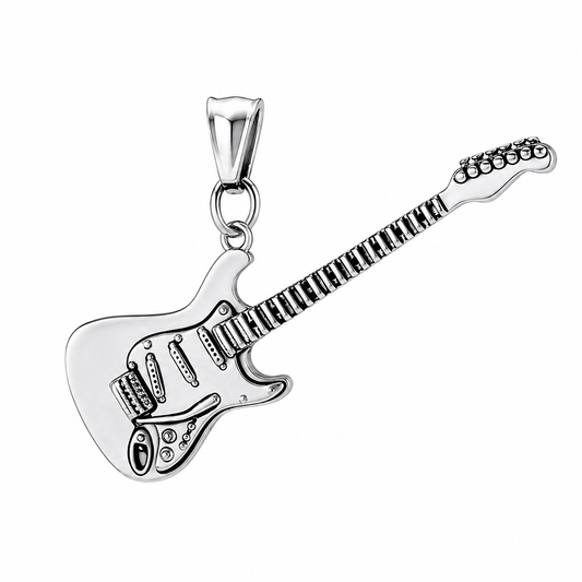 Guitar Rock & Roll Music Pendant (Design 065) – Stainless Steel