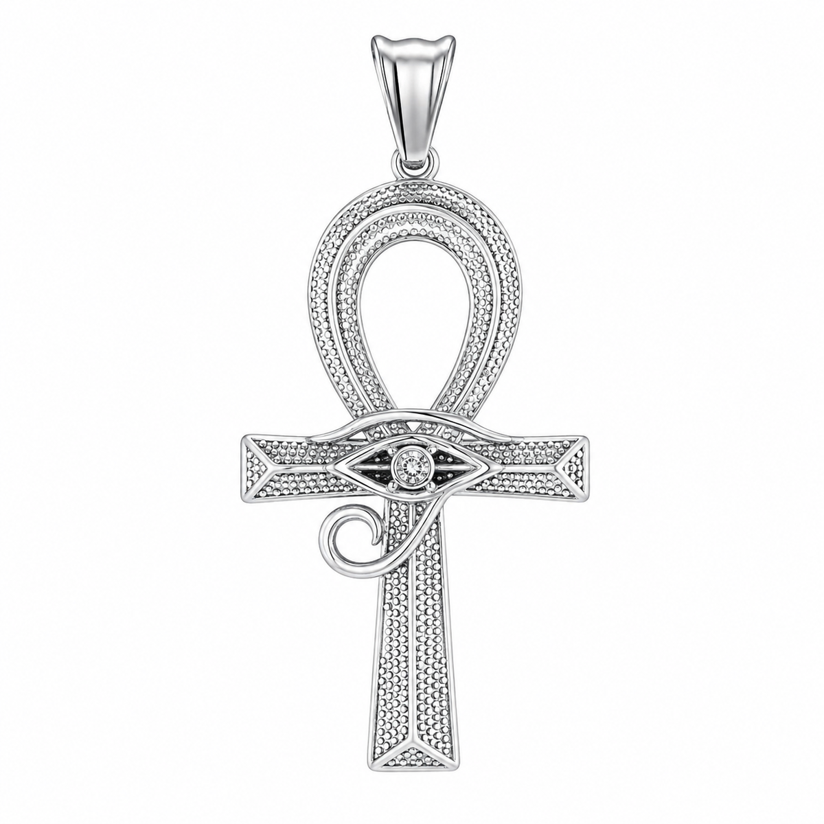 Eye of Horus Ankh Egyptian Pendant (Design 107) – Stainless Steel