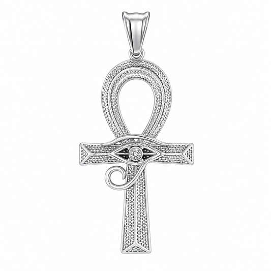 Eye of Horus Ankh Egyptian Pendant (Design 107) – Stainless Steel