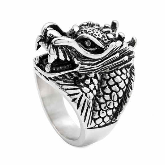 Stainless Steel Dragon Mythological Animal Ring