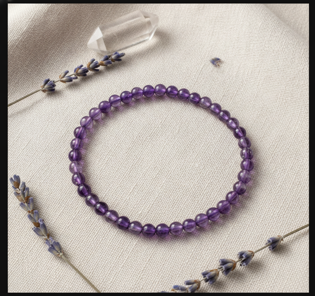 4mm Amethyst Stretch Bracelet