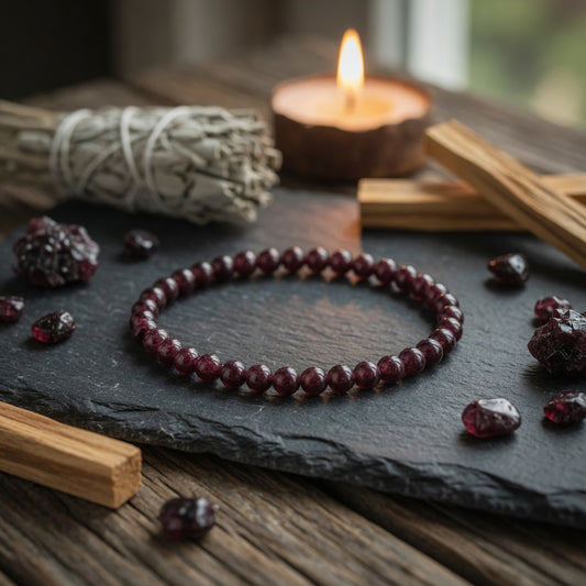 4mm Garnet Stretch Bracelet