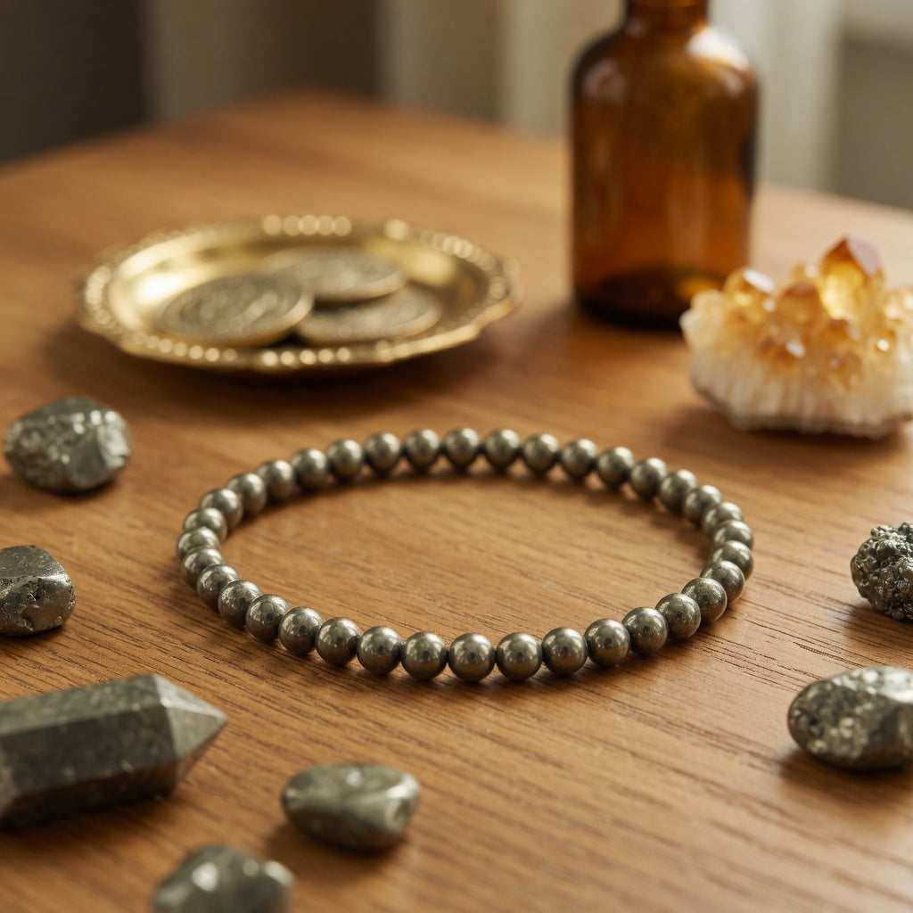 4mm Pyrite Stretch Bracelet