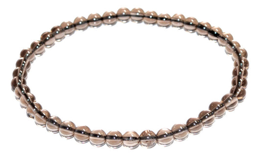 Smoky Quartz 4mm Stretch Bracelet