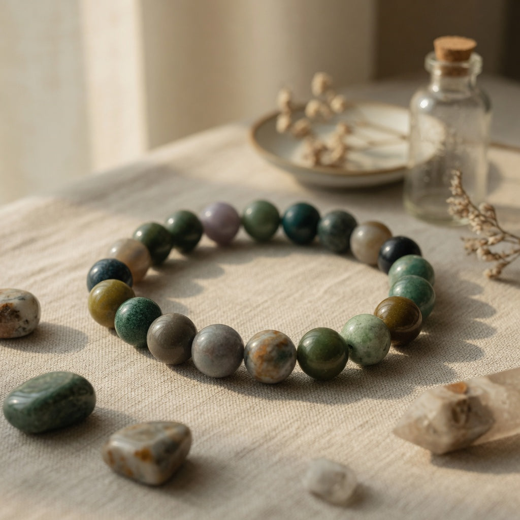8mm Jasper, Fancy Stretch Bracelet