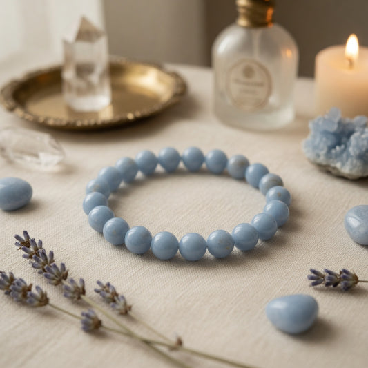 8mm Angelite Stretch Bracelet