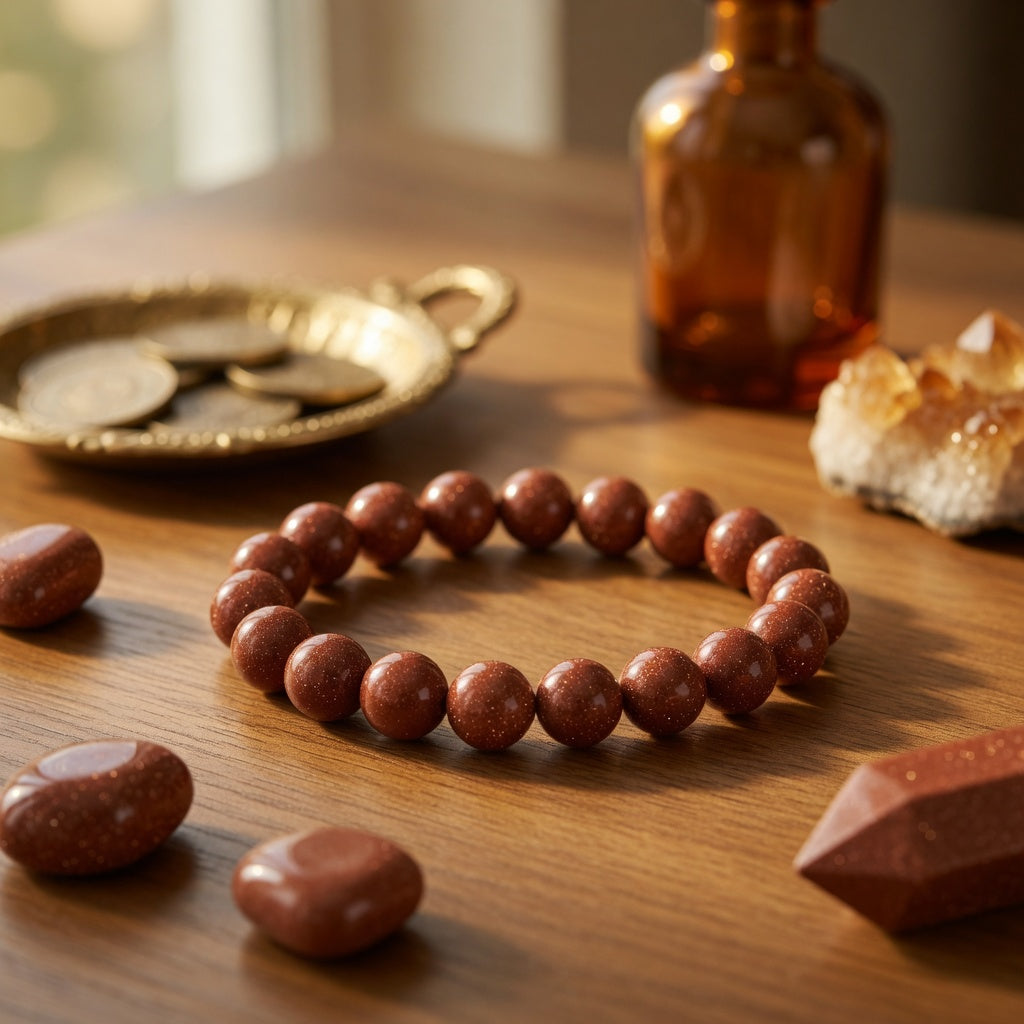 8mm Goldstone Stretch Bracelet