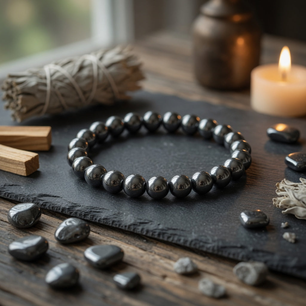 8mm Hematite Stretch Bracelet