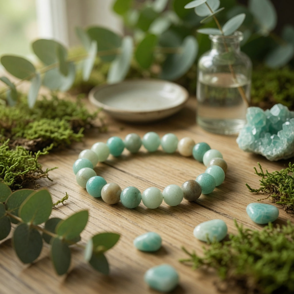 8mm Amazonite, Mixed Stretch Bracelet