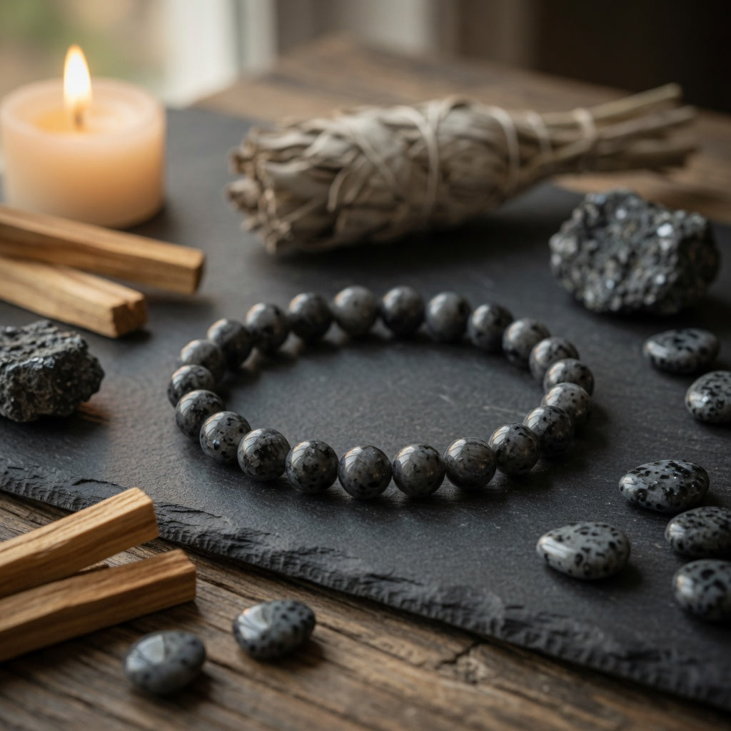 8mm Larvikite Stretch Bracelet