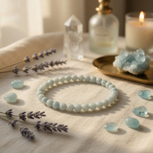 Aquamarine 4mm Stretch Bracelet