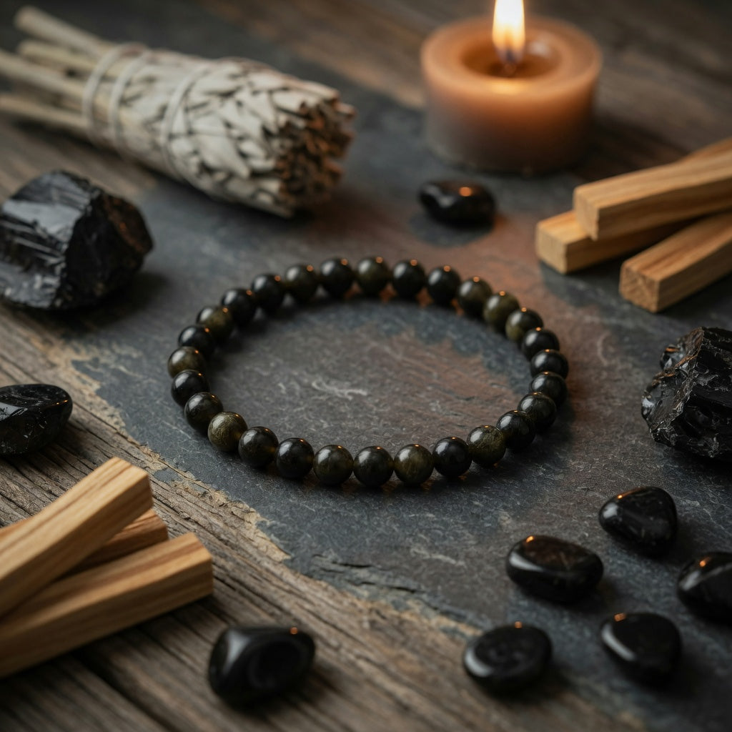 Black Obsidian 4mm Stretch Bracelet