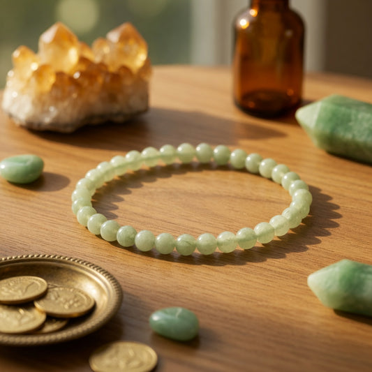 4mm Chinese Jade Stretch Bracelet