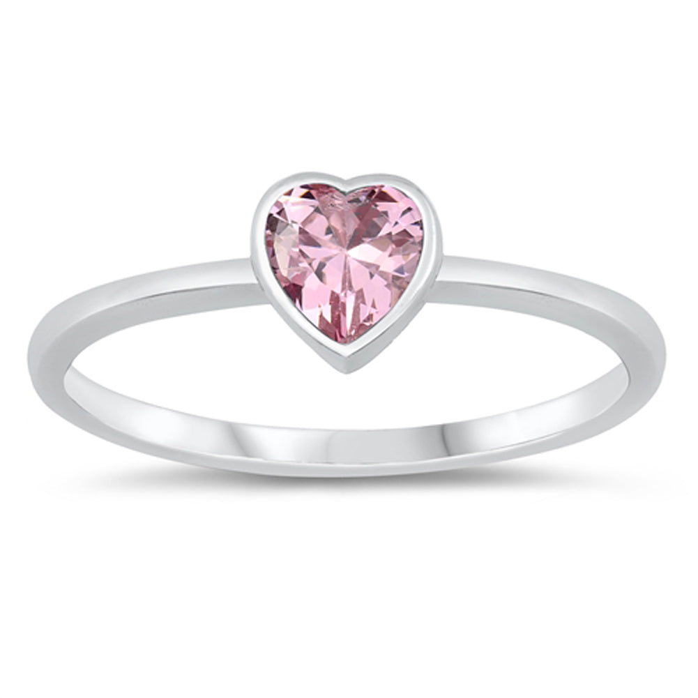 Engagement Heart Love Ring New .925 Sterling Silver Band Sizes 3-12