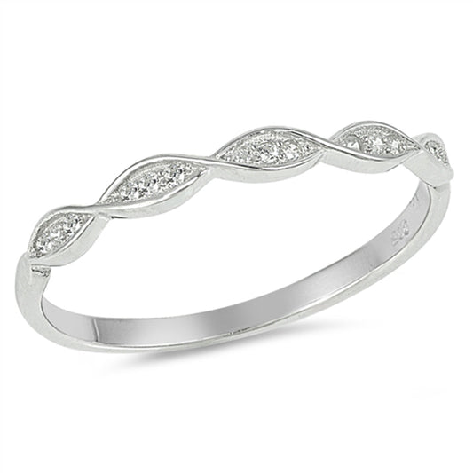 Dainty Stackable Infinity Promise Ring Sterling Silver Sizes 4-12