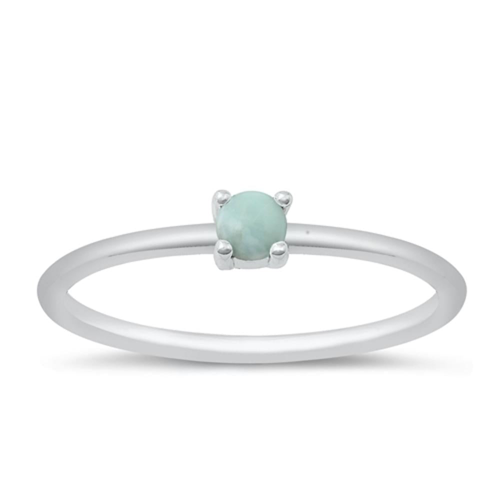 Sterling Silver Larimar Stone Ring