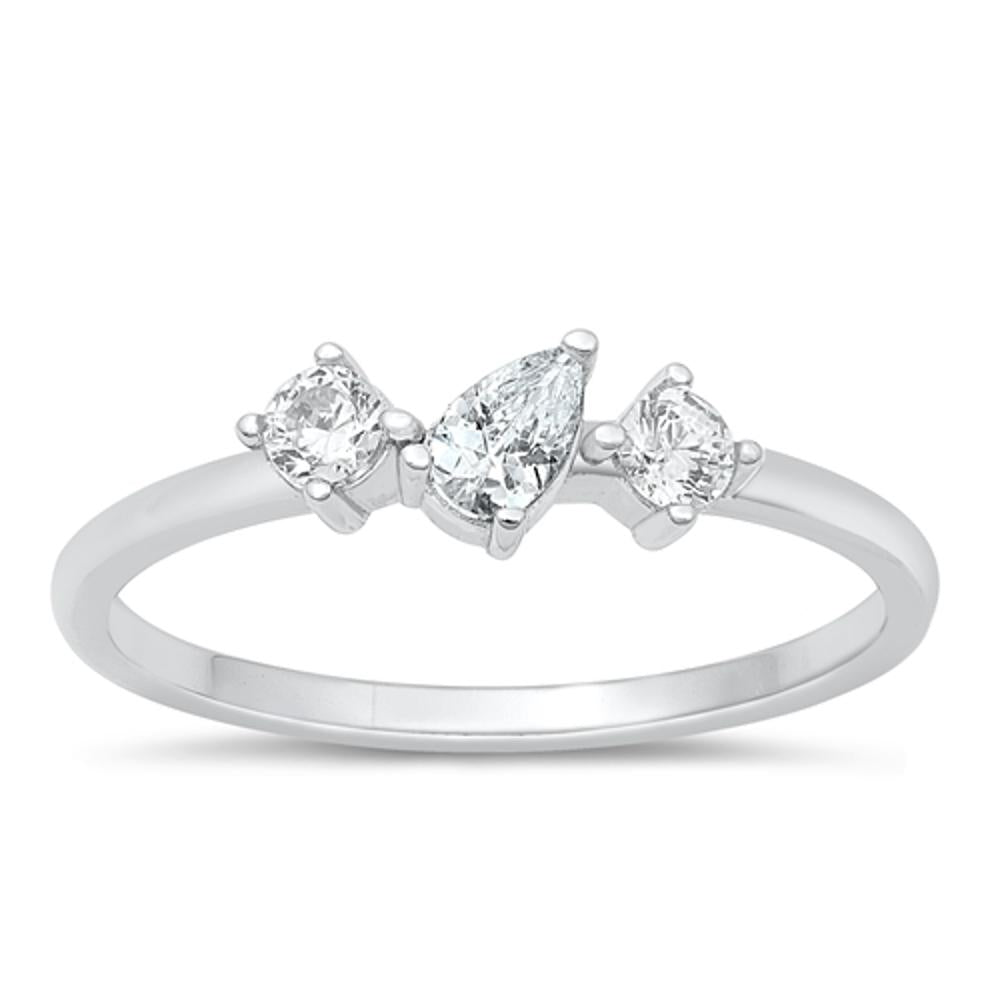 Sterling Silver Clear CZ Ring