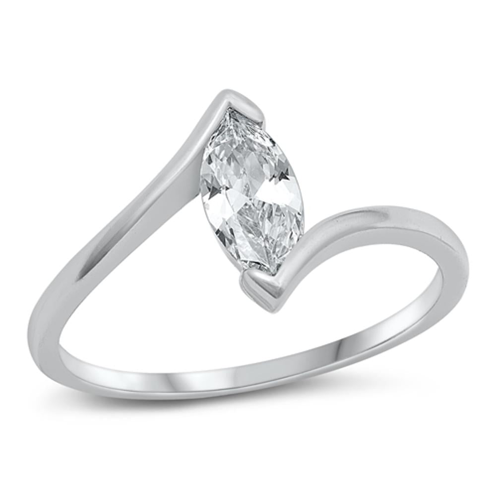 Sterling Silver White CZ Ring