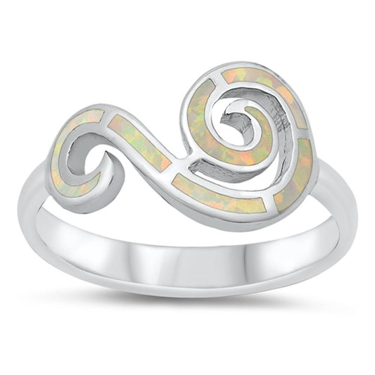 Mosaic Wave Wind Swirl Ring New .925 Sterling Silver Band Sizes 5-10